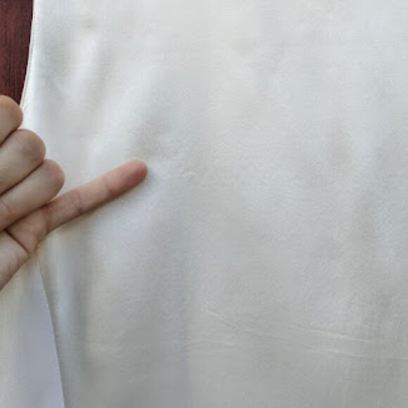 Emanuel Ungaro V-Neck Cream Ivory Double-Breasted Silk Satin Vest Quiet Luxury - Picture 12 of 14